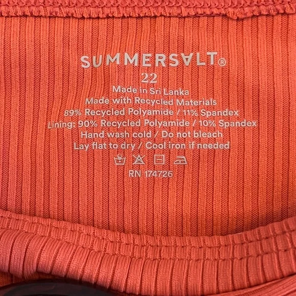 Summersalt Coral High-Waisted Bikini set with Ring Accent - Picture 4 of 6